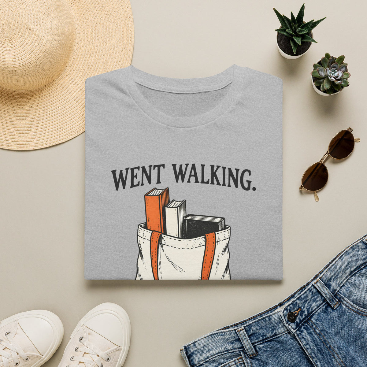 Went Walking. Bought Books T-Shirt